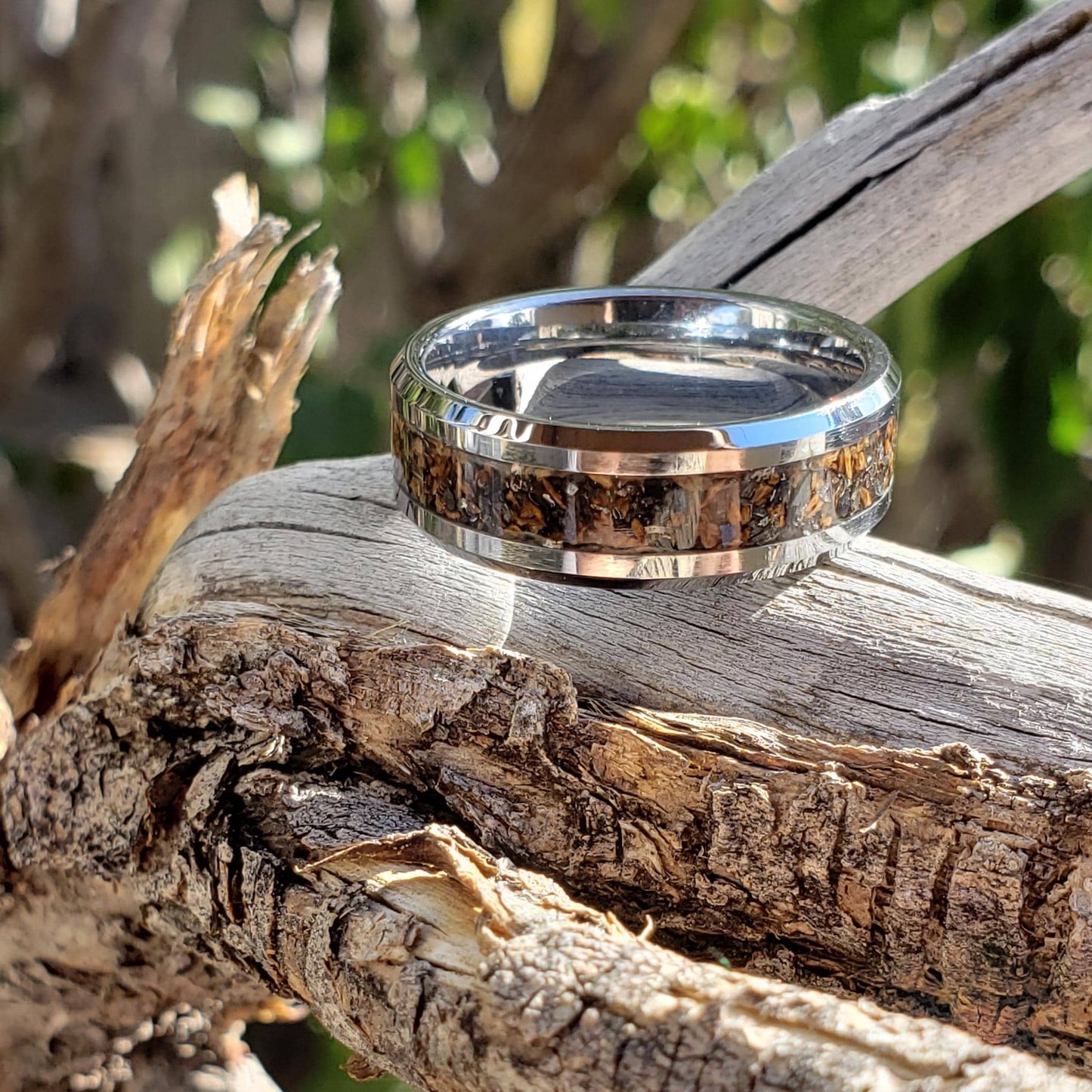 King Killer Ring - T-rex, Black Diamond, Meteorite, Tungsten Titanium Ceramic, Men Women, Wedding Ring, His Hers Promise, Engagement 8mm 6mm