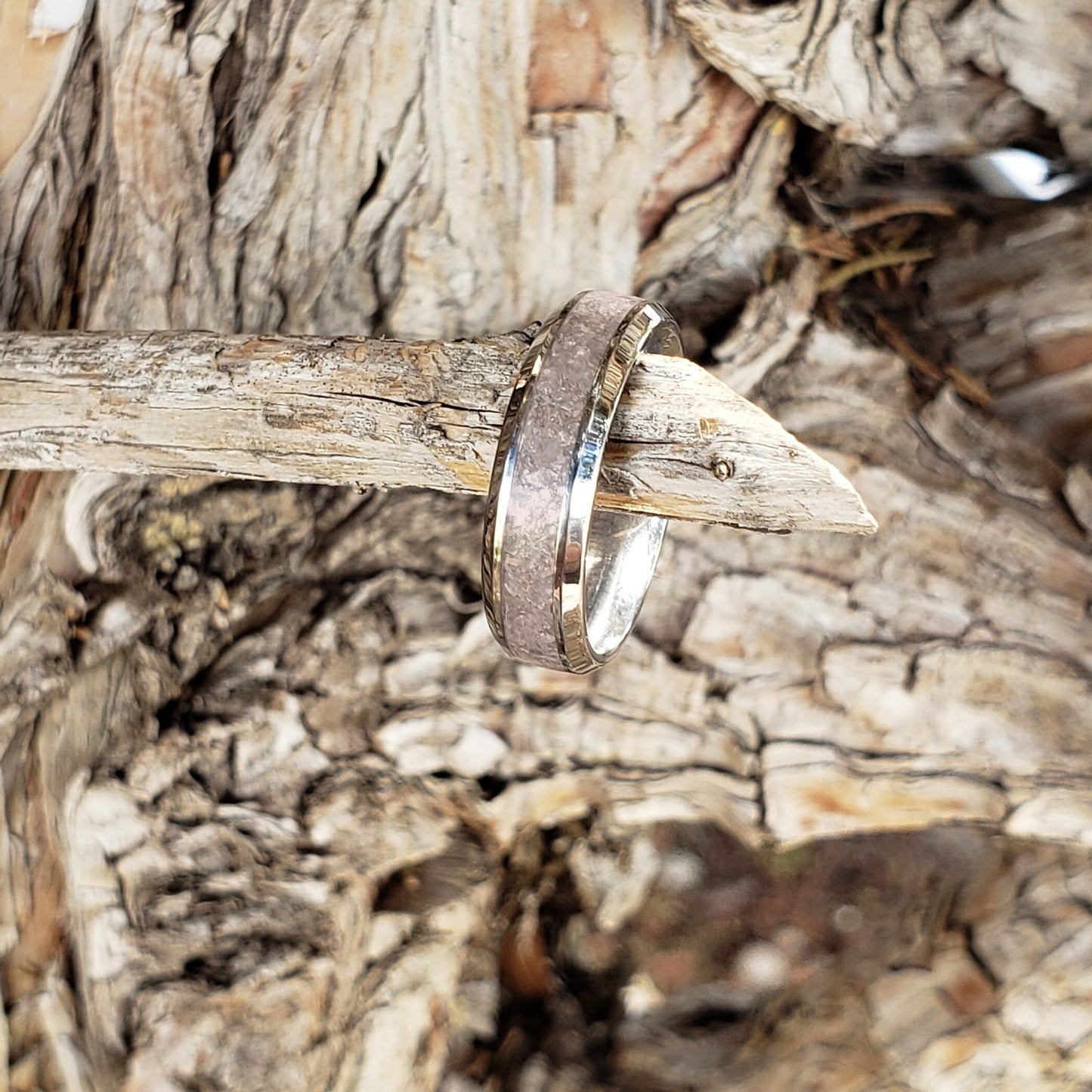 Divine Love Ring - Morganite Crystal Inlay, Tungsten Titanium Ceramic, Men & Women, Wedding Ring, His Hers Promise, Engagement Ring, 8mm 6mm