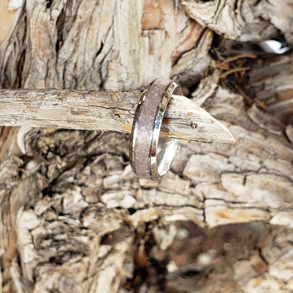 Divine Love Ring - Morganite Crystal Inlay, Tungsten Titanium Ceramic, Men & Women, Wedding Ring, His Hers Promise, Engagement Ring, 8mm 6mm