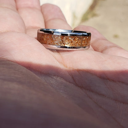 Solar Flair Ring - Sunstone Crystal Inlay