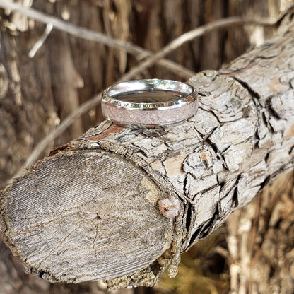 Divine Love Ring - Morganite Crystal Inlay, Tungsten Titanium Ceramic, Men & Women, Wedding Ring, His Hers Promise, Engagement Ring, 8mm 6mm